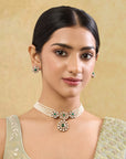Emerald Pearl Kundan Gold Necklace Set