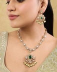 Festive Kundan Polki Gold Long Necklace Set