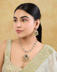 Festive Kundan Polki Gold Long Necklace Set