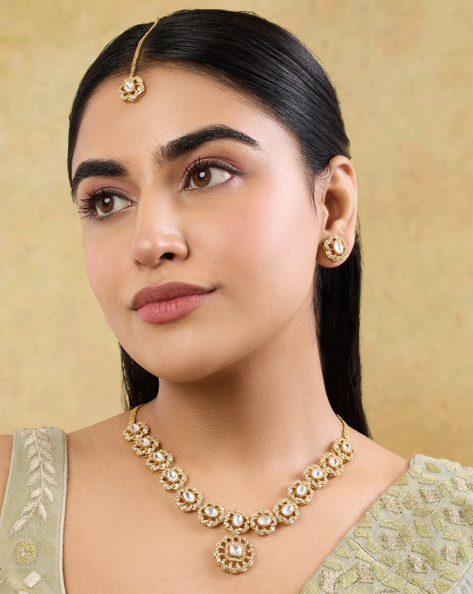 Phadira Kundan Polki Necklace Set