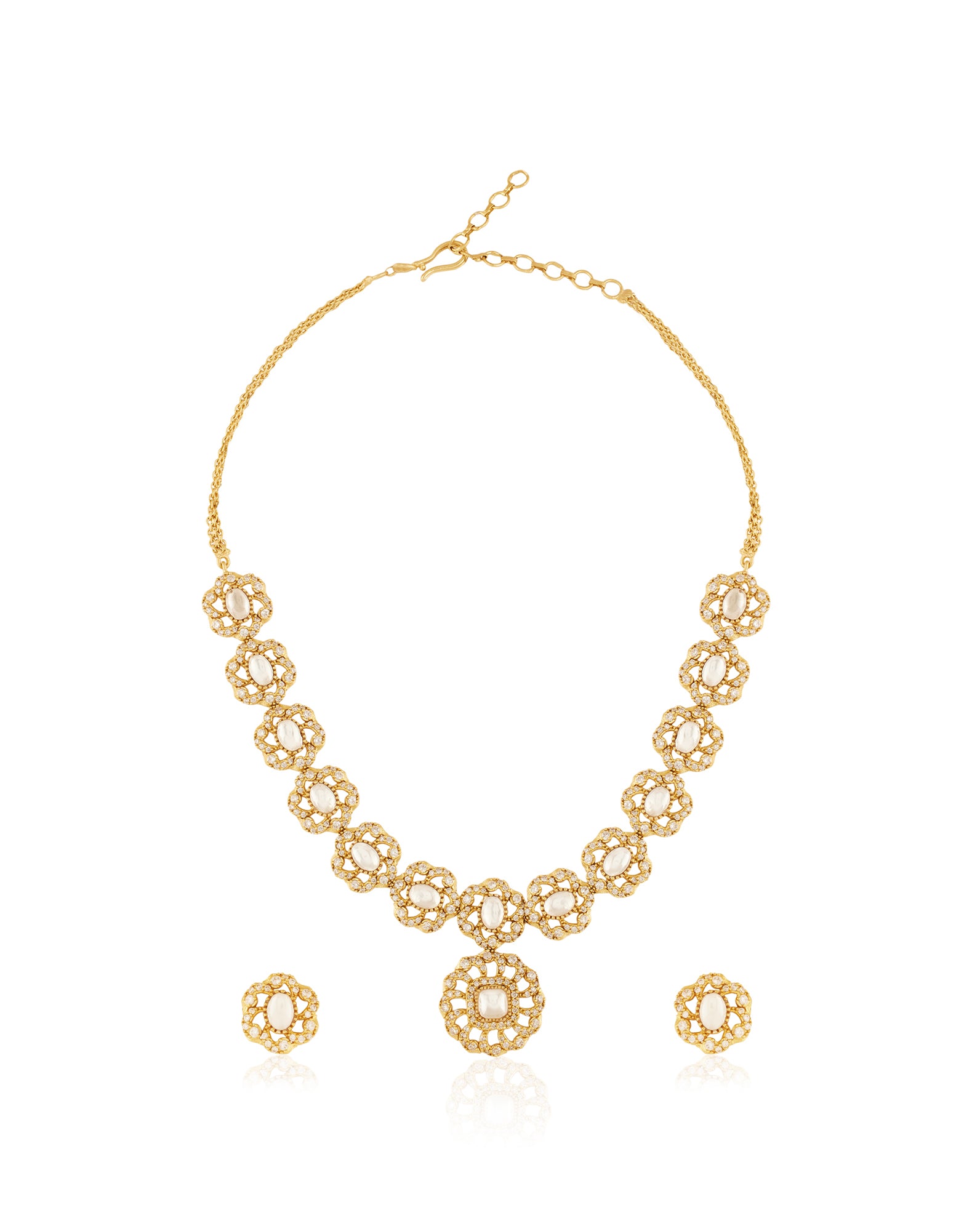 Phadira Kundan Polki Necklace Set