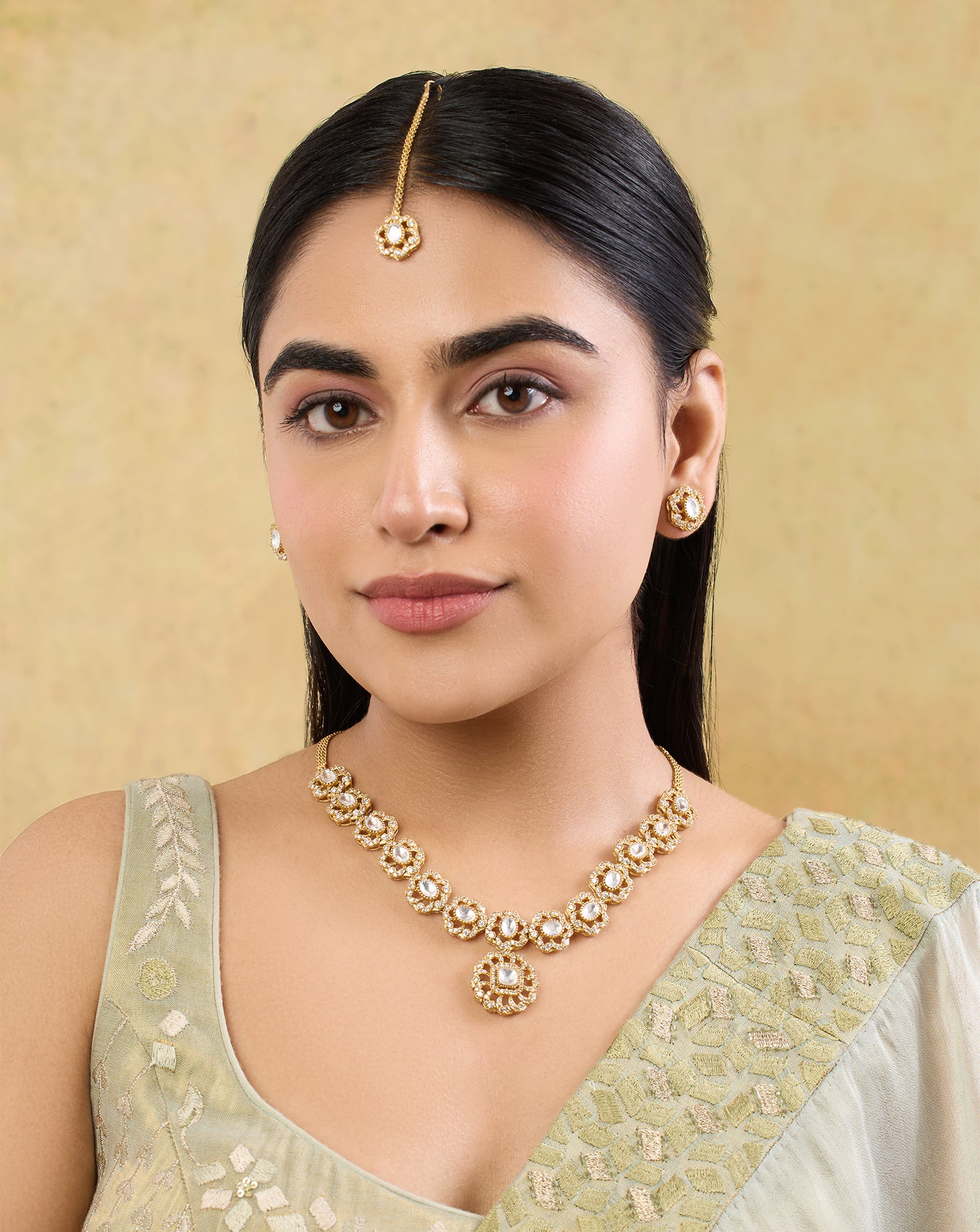 Phadira Kundan Polki Necklace Set