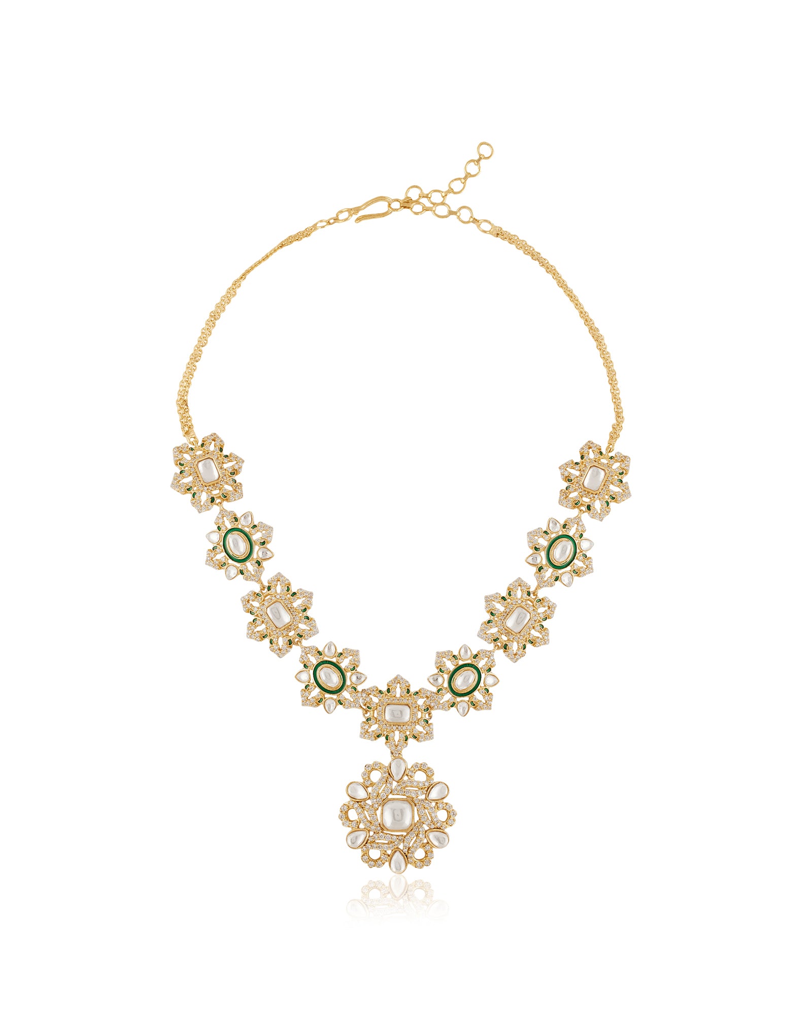 Kalamira Kundan Polki Necklace Set