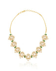 Kundan Polki Gold Necklace Maangtikka Set