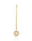 Kundan Polki Gold Necklace Maangtikka Set