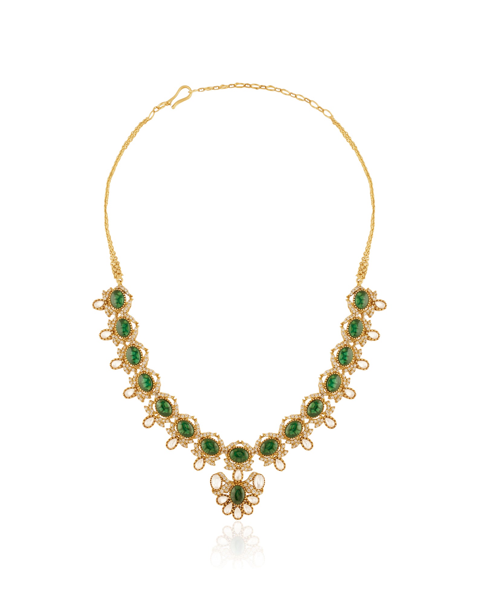Meenira Kundan Polki Necklace Set