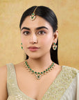 Meenira Kundan Polki Necklace Set