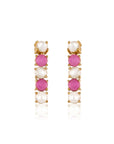 Kundan Ruby Gold Tennis Necklace Set