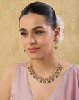Tivanya Kundan Polki Necklace Set