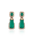 Emerald Kundan Polki Gold Statement Necklace Set