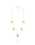 Kundan Gold Charm Chain Necklace Set