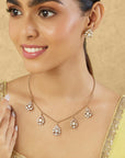 Kundan Gold Short Necklace Set