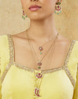 Festive Kundan Gold Layered Necklace Set