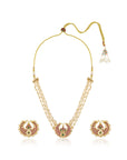 Gold Temple Ruby Choker Necklace Set
