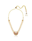 Gold Temple Ruby Choker Necklace Set