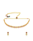Ruby Temple Gold Necklace Set