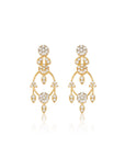 Floral Zircon Gold Necklace Set