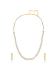Zircon Tennis Gold Necklace Set