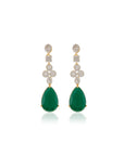 Emerald Zircon Gold Necklace Set