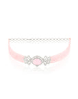 Pink Zircon Choker Necklace Set