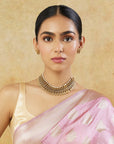 Pearl Temple Gold Necklace Set