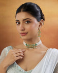 Jadau Gold Jhumka Necklace Set