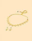 Floral Jadau Gold Necklace Set