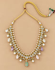 Kundan Pearl Collar Necklace Set