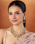 Kundan Pearl Collar Necklace Set