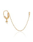 Kundan Gold Dainty Nose Ring