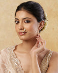 Kundan Gold Dainty Nose Ring