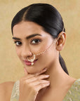 Nathni Kundan Gold Nose Ring