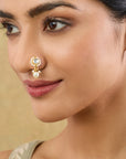 Small Kundan Gold Nose Ring
