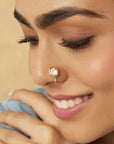 Gold Kundan Everyday Nose Ring