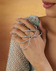 Zircon Criss Cross Palm Cuff