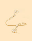 Floral Zircon Palm Cuff