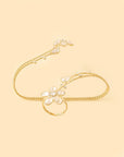 Floral Zircon Palm Cuff