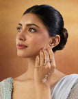 Floral Zircon Palm Cuff