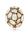 Gold Kundan Rani Statement Ring