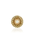 Turquoise Polki Kundan Statement Ring