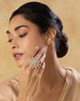 White Zircon Cocktail Ring