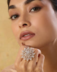 White Zircon Cocktail Ring