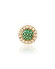 Kundan Polki Emerald Lattice Gold Ring