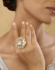 Kundan Gold Cocktail Ring