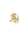 Kundan Gold Cocktail Ring