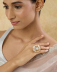 Kundan Gold Cocktail Ring