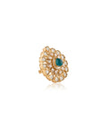 Kundan Emerald Gold Festive Ring