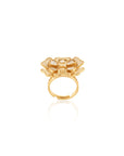 Kundan Gold Floral Ring