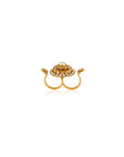 Pavira Two-Finger Kundan Ring