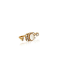Kundan Gold Two-Finger Cocktail Ring
